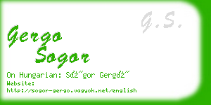 gergo sogor business card